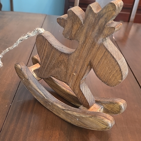 Vintage Rocking Reindeer Handcrafted 9" H - Picture 9 of 12